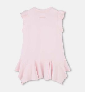 فستان قطن متشابك مزين بتطريزات