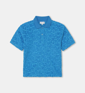 Terry Towel Jumbled Logo Polo Shirt Terry Towel Jumbled Logo Polo Shirt