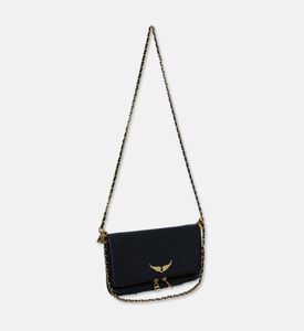 Zadig et Voltaire Rock Grained Leather Clutch, Black, Packshot View