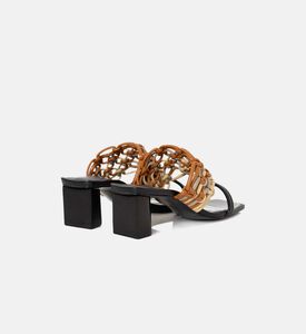 Leather Strappy Heel Sandals