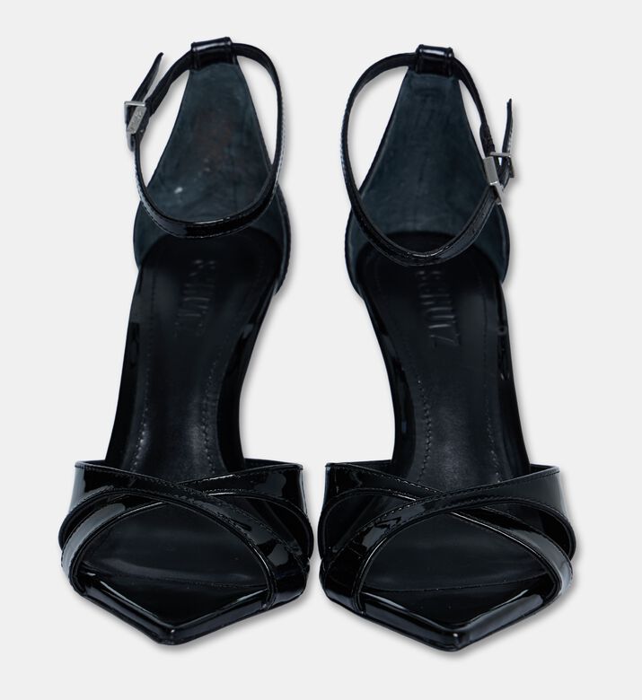 Schutz Patent Ankle-strap Stiletto Sandal, Black, Eu-40, Packshot View