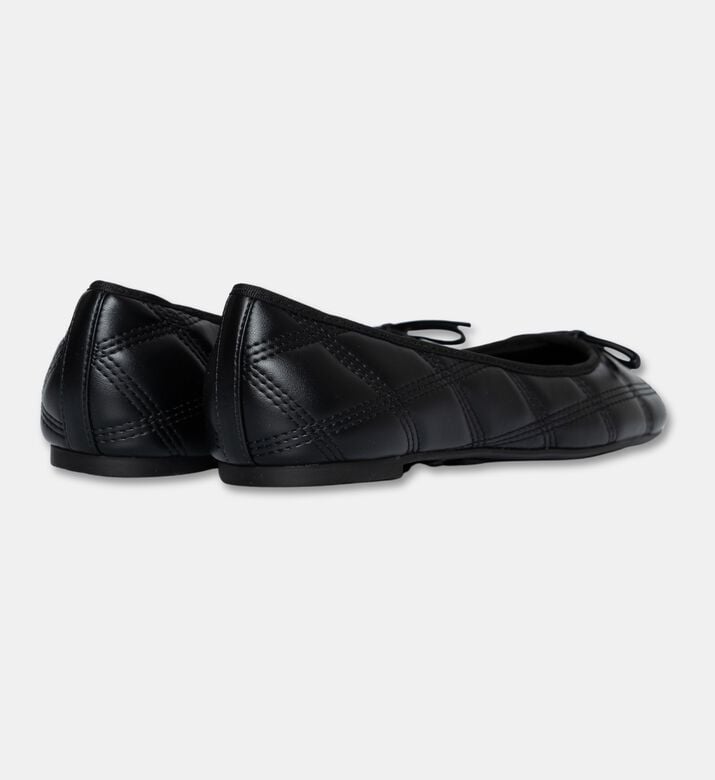 Arezzo Quilted Ballet Flats, Black, Eu-40, Packshot View