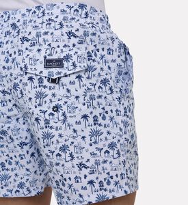 Hackett London Island Abstract-print Drawstring Closure Shorts, Model View