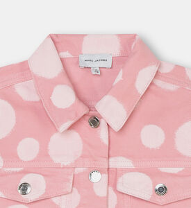 جاكيت رياضي قصير كبير الحجم بنقط رذاذ