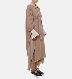 Edward Achour Paris Self-tie Waist Belt Longline Dress, Model View