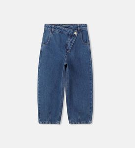 بنطال دنيم قطن غير متماثل