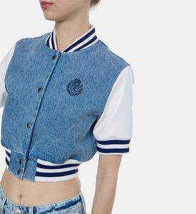 Embroidered Logo-detail Cropped Jacket