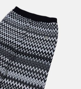 Knit All-over Print Wide-leg Pants