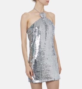 JW PEI Dress Sequinned Halter, Model View
