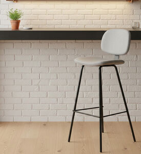 Home Deco and More Nappo Metal Bar Chair, Dark-grey, Packshot View