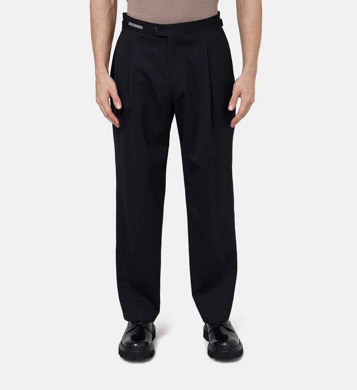 بنطال صوف بساق مستقيمة