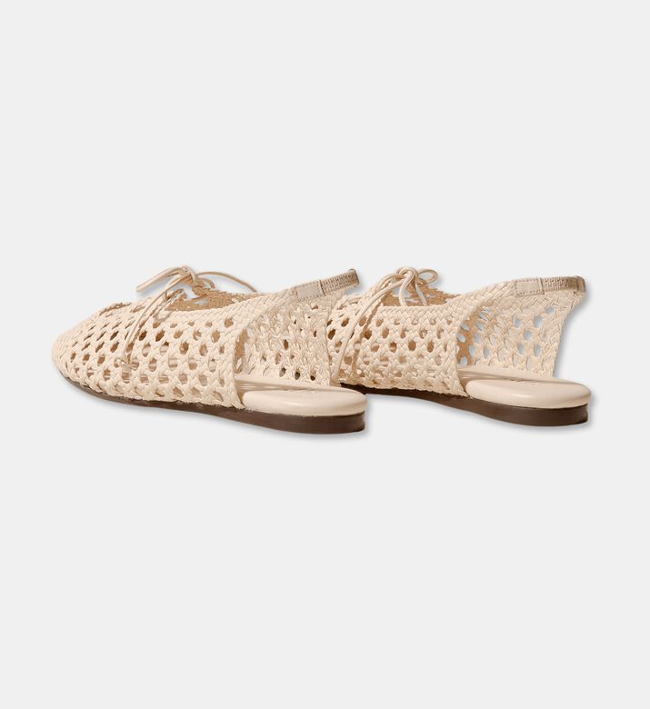 Hereu Lace-up Woven Slingback Flats, Packshot View
