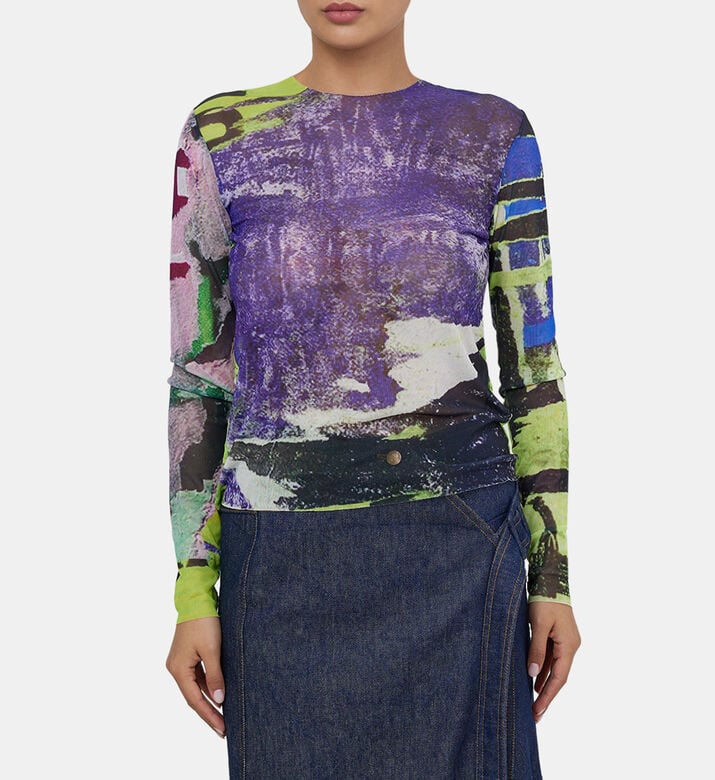 Abstract Print Long-sleeve Shirt Abstract Print Long-sleeve Shirt