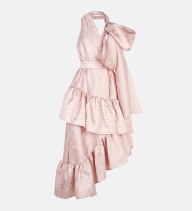 Asymmetric Ruffle Dress