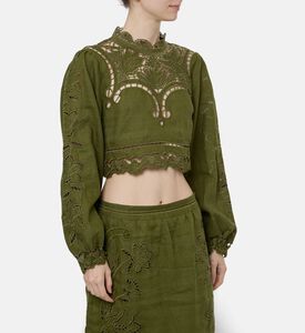 Farm Rio Majestic Garden Blouse, Model View