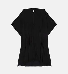 Wide Short-sleeve Assymetrical Hem Dress Wide Short-sleeve Assymetrical Hem Dress