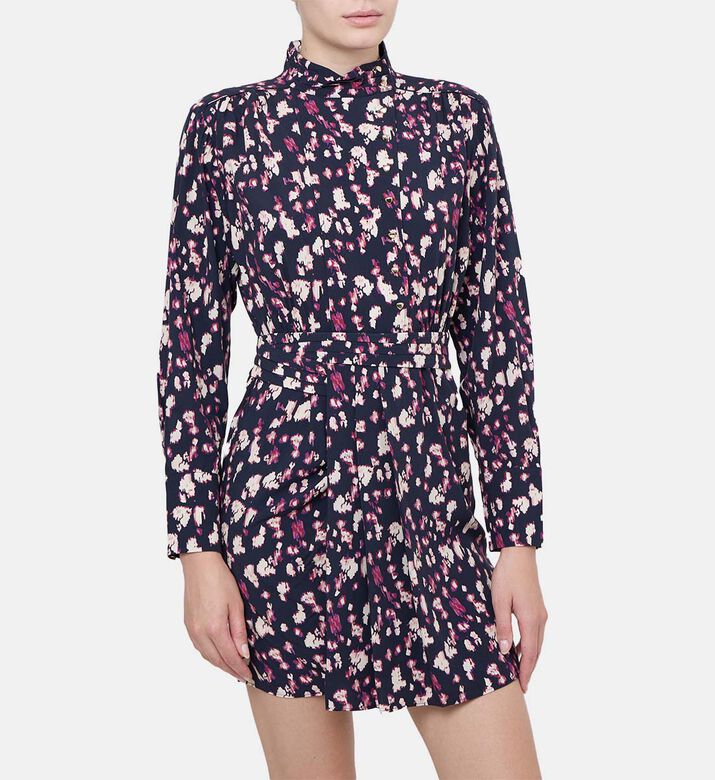 فستان مولي قصير بطبعة