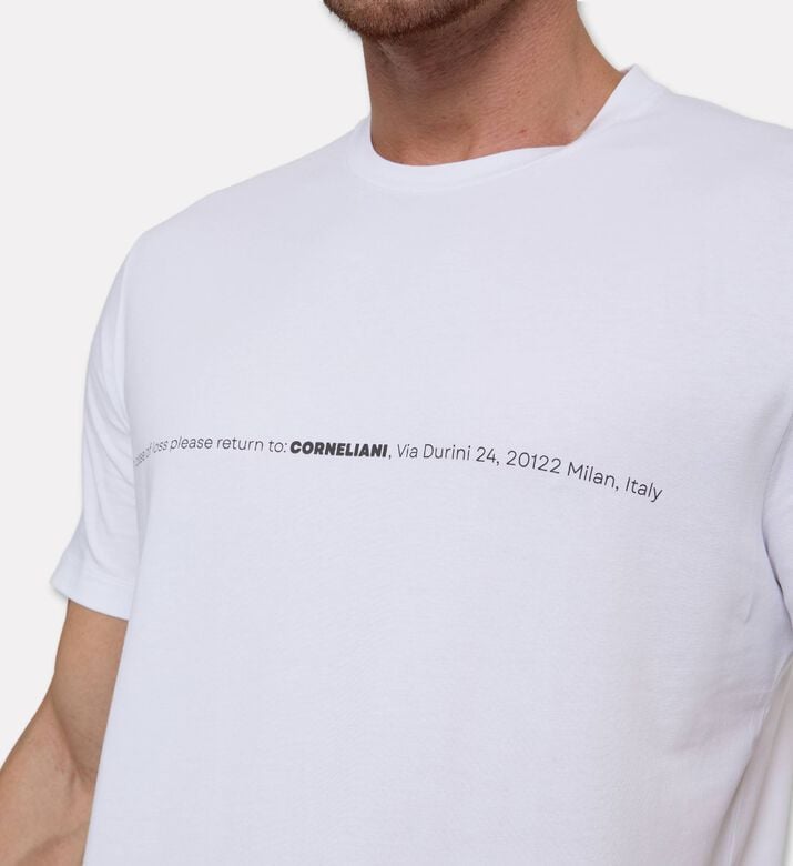 Corneliani Designer Graphic Cotton Jersey, Model View