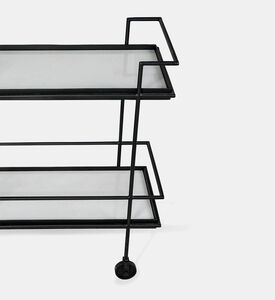 Home Deco and More Jitsu Wheeled Iron Marble Bar Trolley, Packshot View Home Deco and More Jitsu Wheeled Iron Marble Bar Trolley, Packshot View