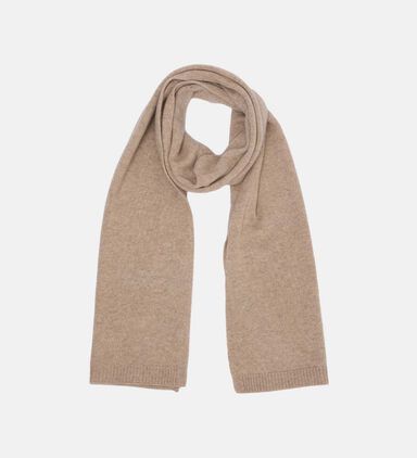 Cashmere Knit Ribbed Scarf