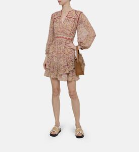 فستان لولي قصير مزين بنقشة أزهار