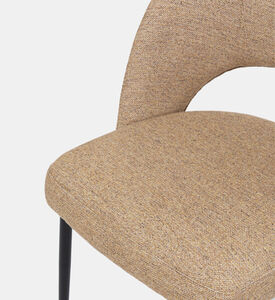 Pure Furniture Dex Metal Legs Dining Chair, Mustard, Packshot View