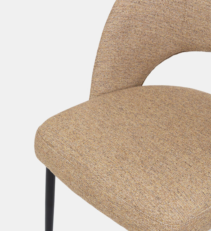 Pure Furniture Dex Metal Legs Dining Chair, Mustard, Packshot View