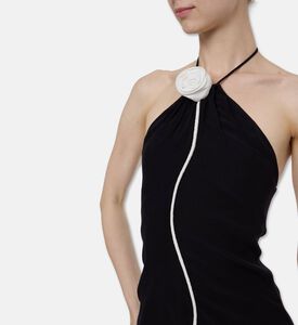 Farm Rio Flower Appliqu&eacute; Sleeveless Mini Dress, Model View