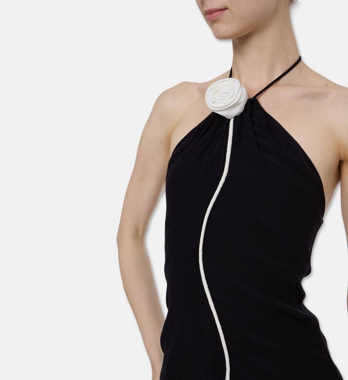 Farm Rio Flower Appliqu&eacute; Sleeveless Mini Dress, Model View