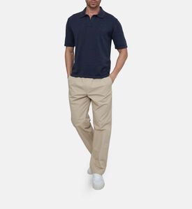 Fox Head Logo Open Collar Polo Shirt