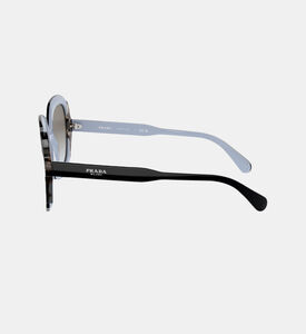Gradient Round Frame Sunglasses 54