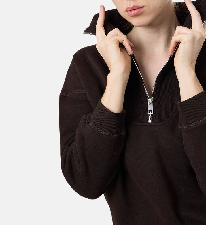 Zadig et Voltaire Casual Zip Fastening Sweatshirt, Model View