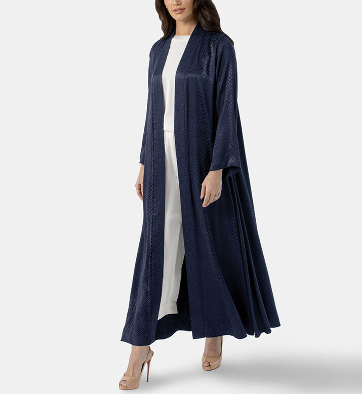 Moonlight Abaya, Blue, M, Model View