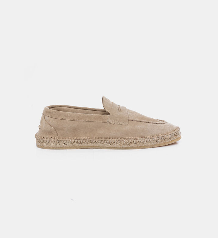 Suede Leather Jute Espadrilles