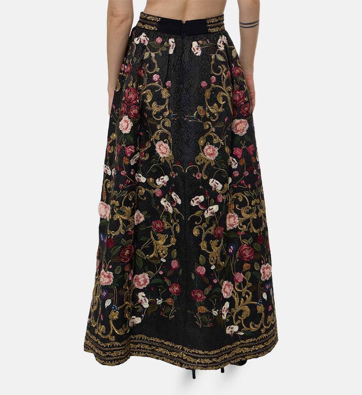 Alice and Olivia Floral-embroidery Maxi Skirt, Model View