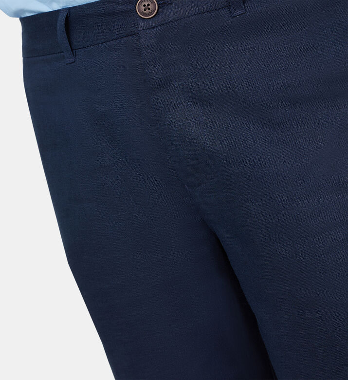 Linen High Waist Bermuda Shorts