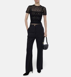 Patou Lace See-through Cut-out Top, Model View