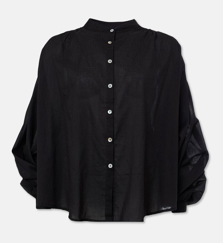 Mes Demoiselles Celeste Button-up Blouse, Black, S, Packshot View
