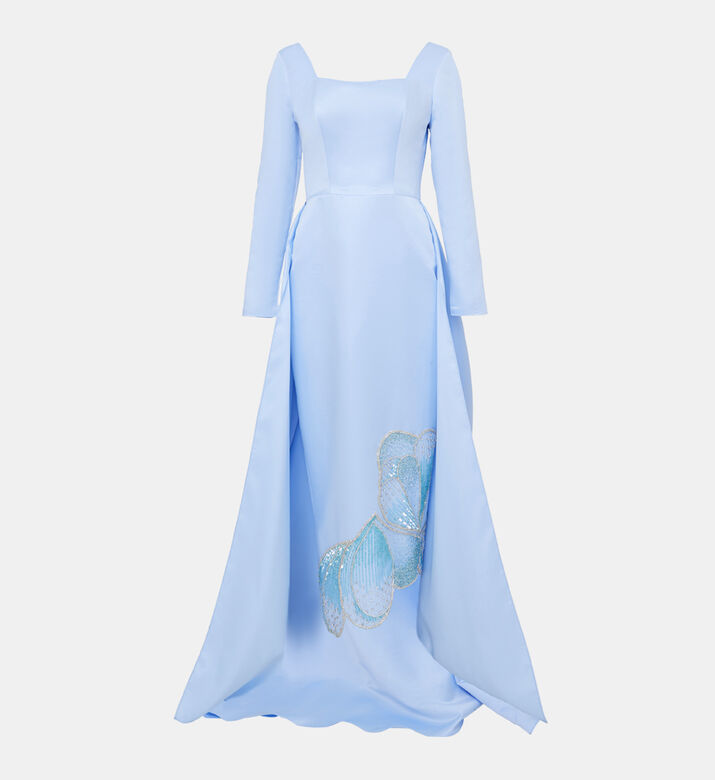 Petal-embroidery Skirt Cape Dress