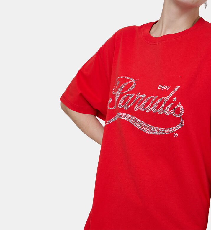 بلوزة فضفاضة بأحجار الراين