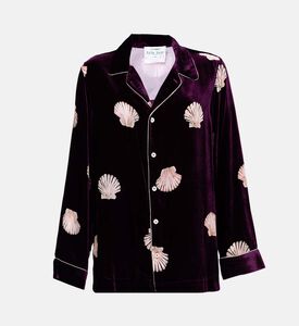 قميص نوم مخمل بطبعة لؤلؤ