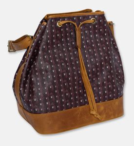 Manc Bond Monogram Bucket Bag, Burgundy, Packshot View