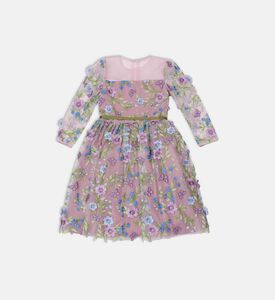 فستان تول مطرز