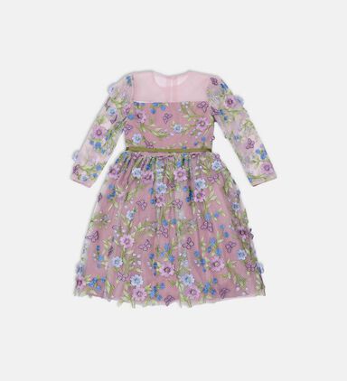 Embroidered Tulle Dress