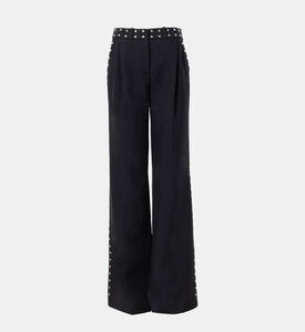 Pleated Front Wide-leg Pants