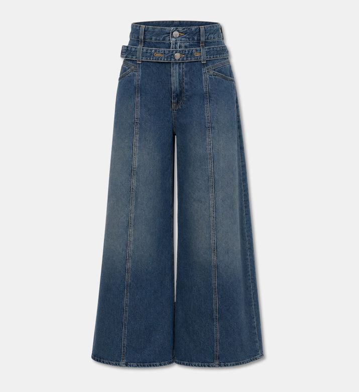 Closed Double-waistband Wide-leg Jeans, Dark-blue, 27, Packshot View