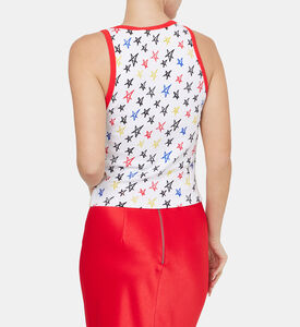 بلوزة ألين قطن بلا أكمام بطبعة نجوم