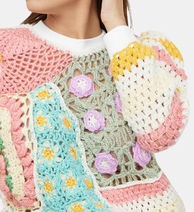 Patchwork Maille Crochet Cardigan