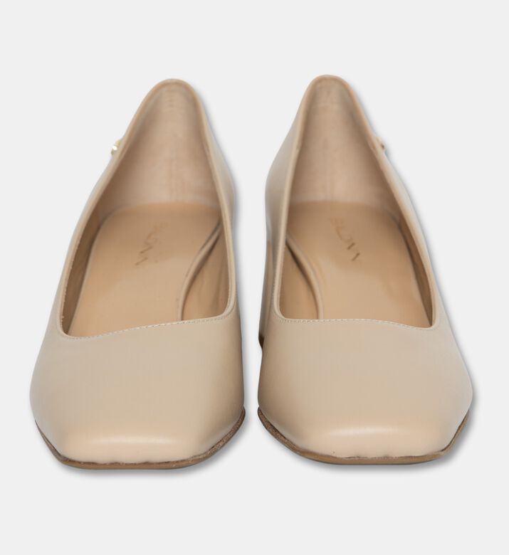 Baldinini Block-heel Mid-block Pumps, Beige, Eu-36, Packshot View