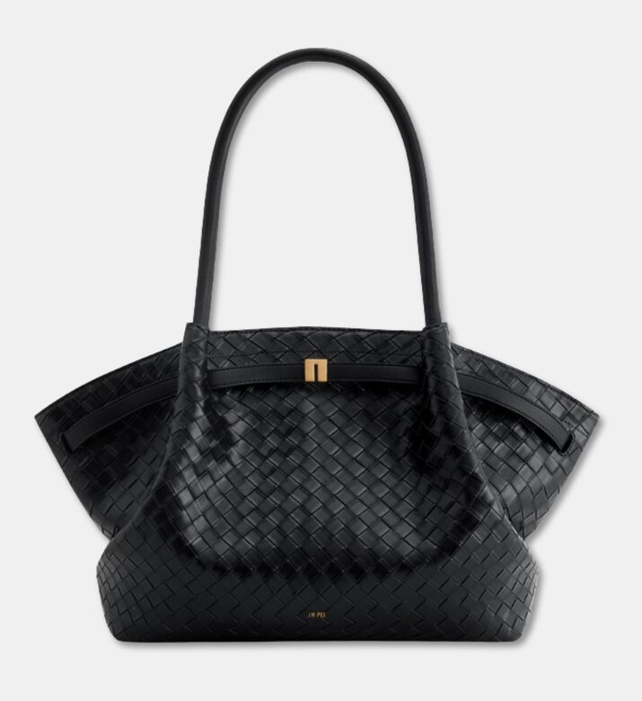 JW PEI Bag Hana L Weave, Black, Packshot View